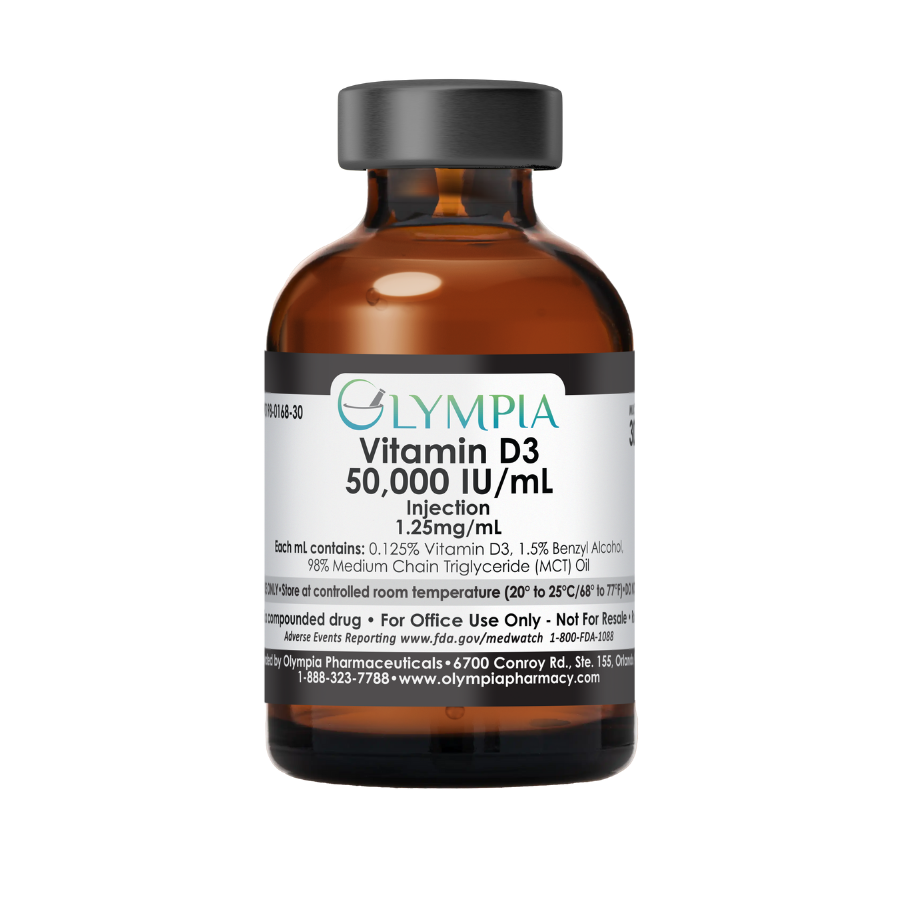 Vitamin D3 50,000 IU injection vial