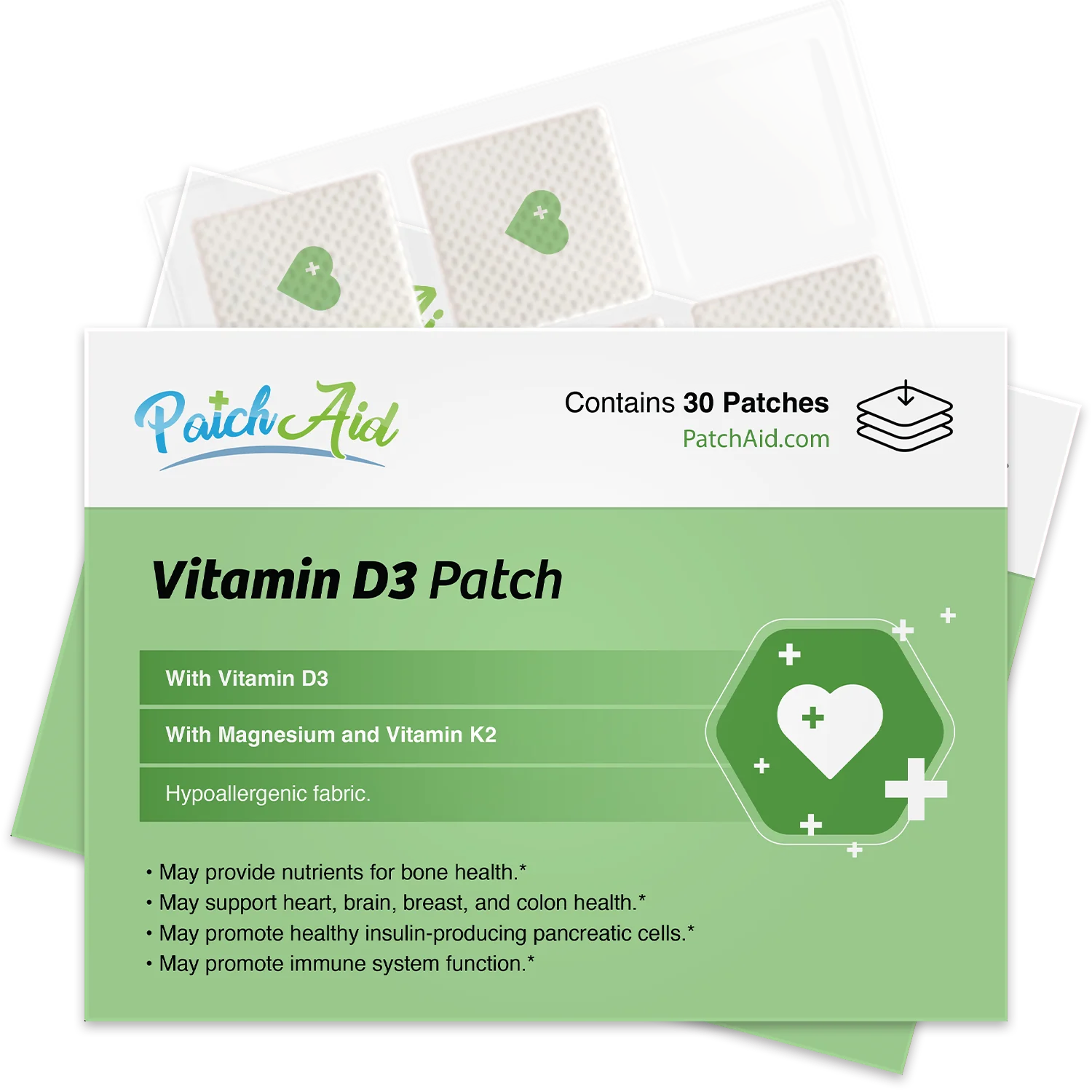 Vitamin D3 topical vitamin patch